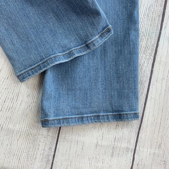 LOFT Outlet Jeans sz 16 Modern Cuffed Crop Light Wash Inseam 27" - Picture 9 of 13